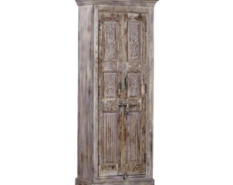 Armoire constructed from Antique Indian Teakwood Doors and Elements