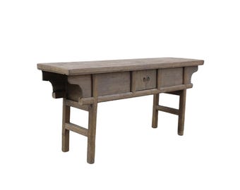 Antique Chinese Elm Dongbei Province Console Table