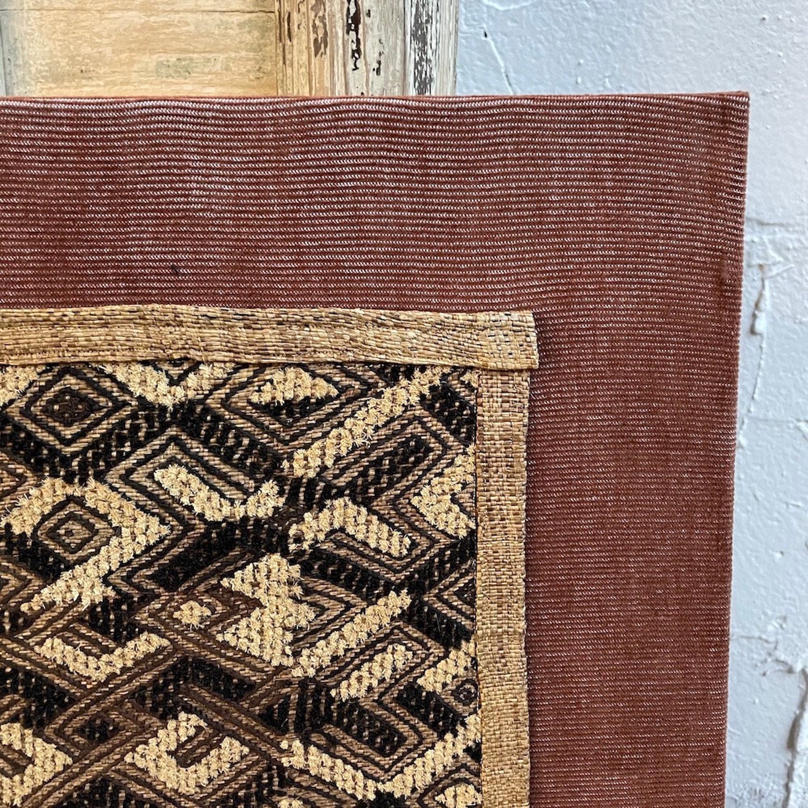 Framed Kuba Cloth Wall Hanging | Etsy