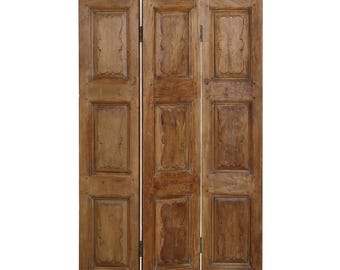 Vintage Indian Teakwood 3 Panel Screen