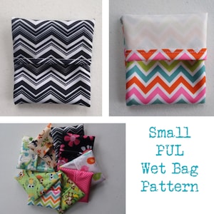 Small PUL Wet Bag Pattern -- optional snap
