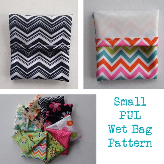 Small PUL Wet Bag Pattern  optional snap