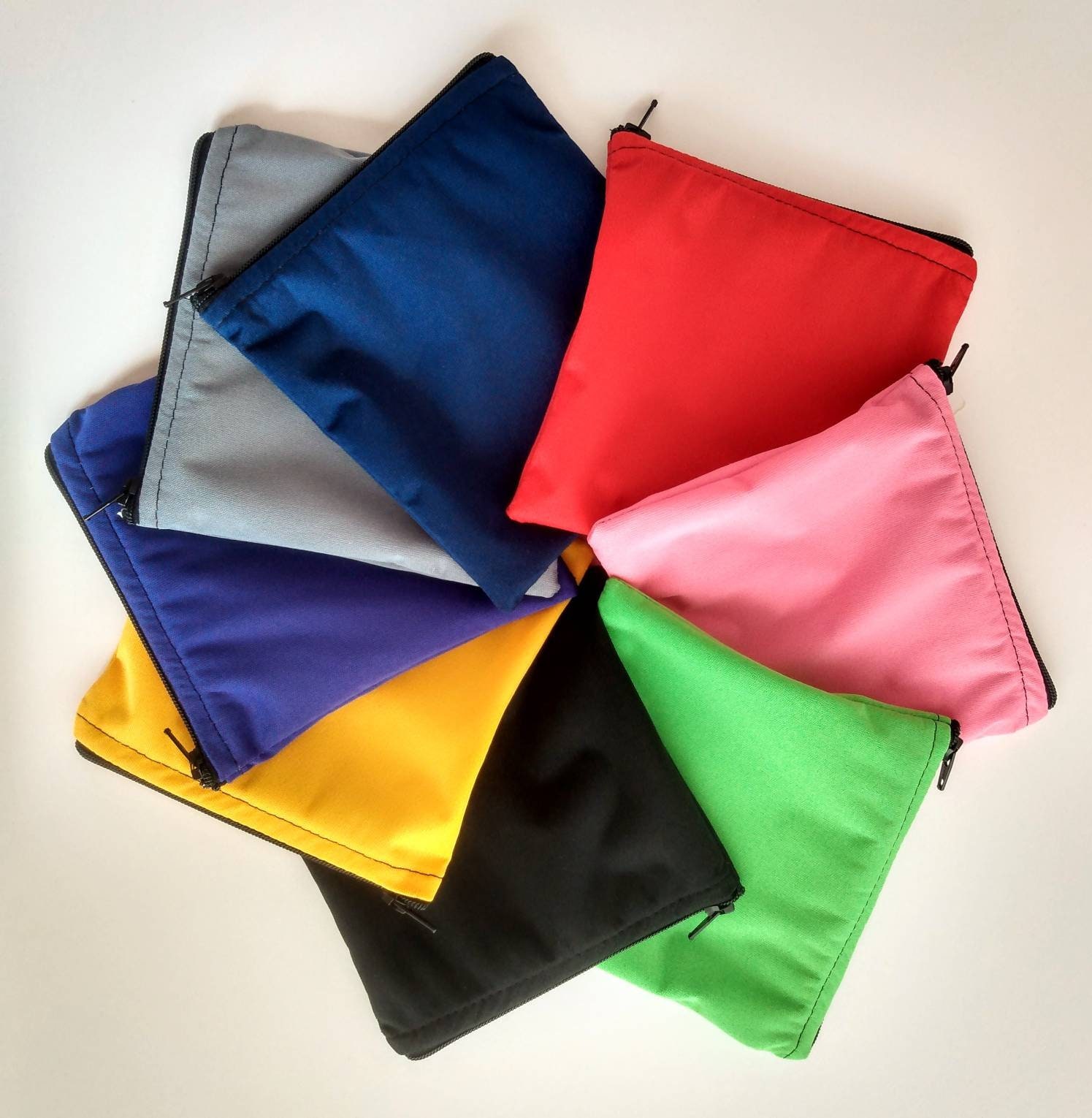 4 Sizes Eight Colors Reusable Zipper Snack Bags Zipper Etsy