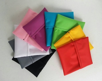 Small PUL Wet Bag with Snap, Reusable Pad Wrapper
