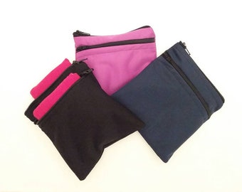 Circles Mini Double Zip Wet Bag for cloth wipes breast pads mumma cloth Circles Mini Double Zip Wet Bag for cloth wipes breast pads mumma cloth