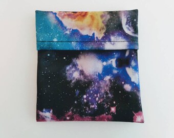 Small PUL Wet Bag with Snap: Reusable Cloth Pad Wrapper