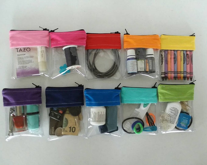 Mini Zipper Bag, Small Zipper Pouch, Clear Zipper Pouch, Clear Bag