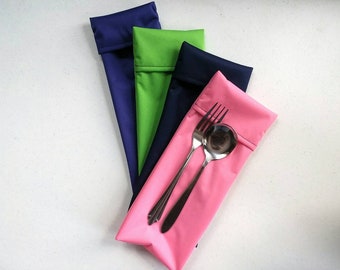 Reusable Flip Cutlery Bags - eco friendly, food safe, easy to clean!