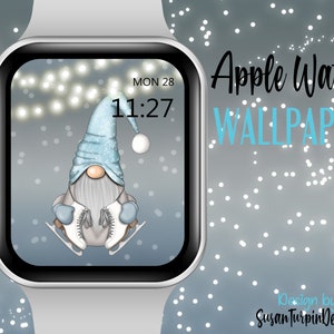 Gnome Apple Wallpaper Watch Face, Winter Gnome Apple Watch Face, Gnome Watch face, Gnome Wallpaper, Wallpaper for Apple Watch