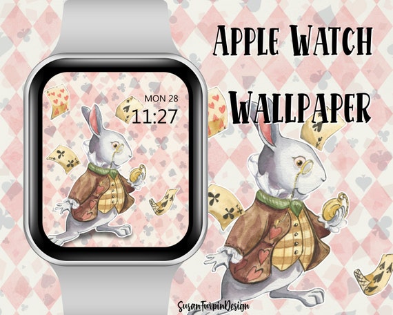 Alice in Wonderland Apple Watch Wallpaper: White Rabbit (Digital Download)