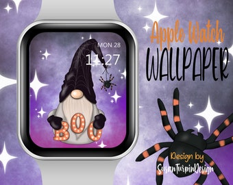 Halloween Gnome Witch Fond d'écran Apple Watch (Téléchargement numérique)