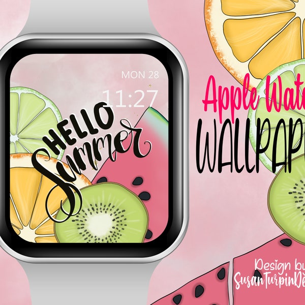 Summer Fruit Apple Watch Face Wallpaper, Apple Watch Face, Watch face Image, Summer Wallpaper, Flower Wallpapers for Apple Watch Face