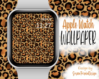 Leopard Print Apple Watch Face Wallpaper (Digital Download)