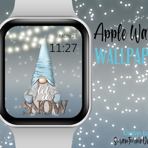 Apple Watch Face Wallpaper, Nordic Gnome, Winter Gnome Apple Watch Face, Gnome Watch face, Gnome Wallpaper, Wallpapers for Apple Watch Face
