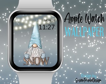 Apple Watch Face Wallpaper, Nordic Gnome, Winter Gnome Apple Watch Face, Gnome Watch face, Gnome Wallpaper, Wallpapers for Apple Watch Face