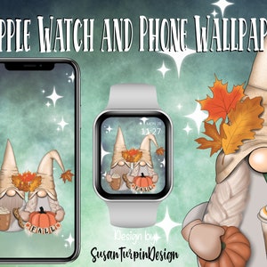 Fall Apple Watch Face and Iphone matching wallpaper, Apple Watch Face Design in Fall Thanksgiving Theme, Holiday Watch Face Theme