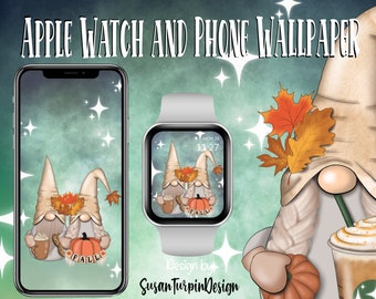 Fall Gnomes Apple Watch Face & iPhone Wallpaper (Digital Download)