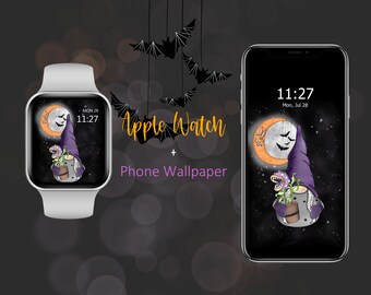 Halloween Gnome Apple Watch visage et fond d'écran pour téléphone (téléchargement numérique)