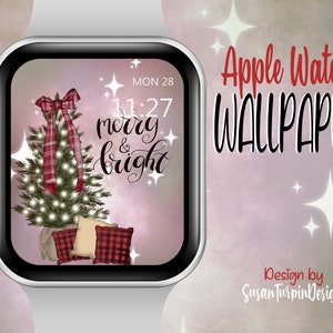 Christmas Tree Apple Watch Face Wallpaper, Apple Watch Face, Christmas Watch face, Christmas Wallpaper, Wallpapers Apple Watch Face