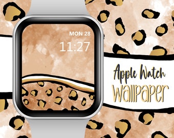Leopard Print Apple Watch Face Wallpaper (Digital Download)