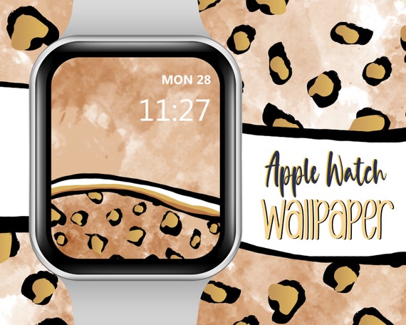 Leopard Print Apple Watch Face Apple Watch Wallpaper Watch Face Image Leopard Skin Wallpaper Animal Print Wallpapers Apple Watch Face Etsy Australia