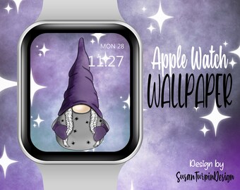 Fond d'écran Halloween Gnome Apple Watch Face (Téléchargement numérique)