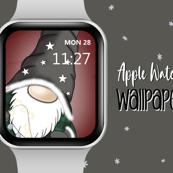 Jultomte med Apple Watch-urtavla (digital nedladdning)