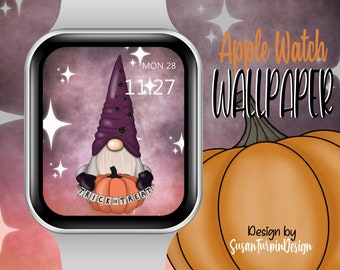 Halloween Gnome Apple Watch Fond d'écran (téléchargement numérique)