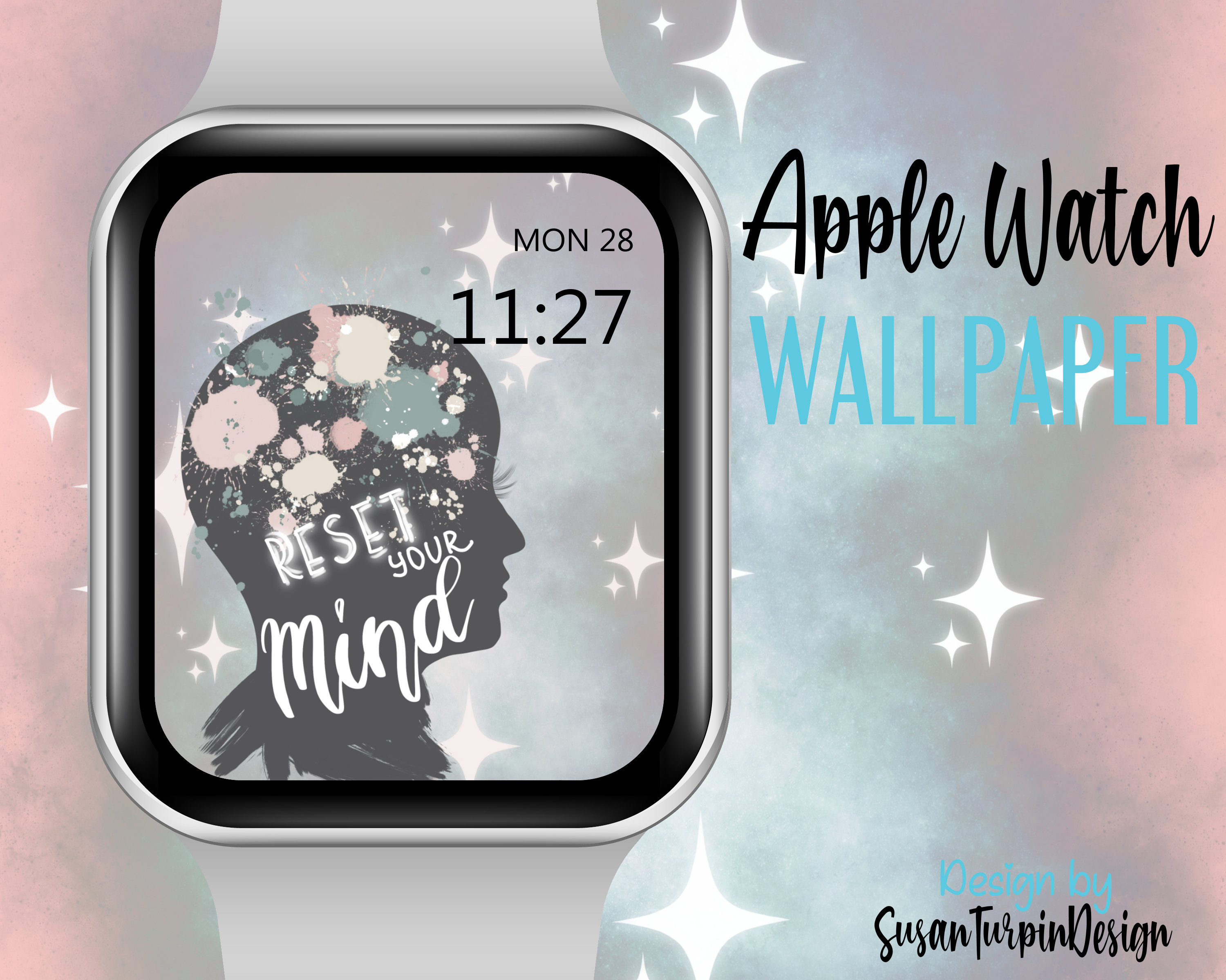 Fondo de pantalla de salud mental para Apple Watch: Reinicia tu