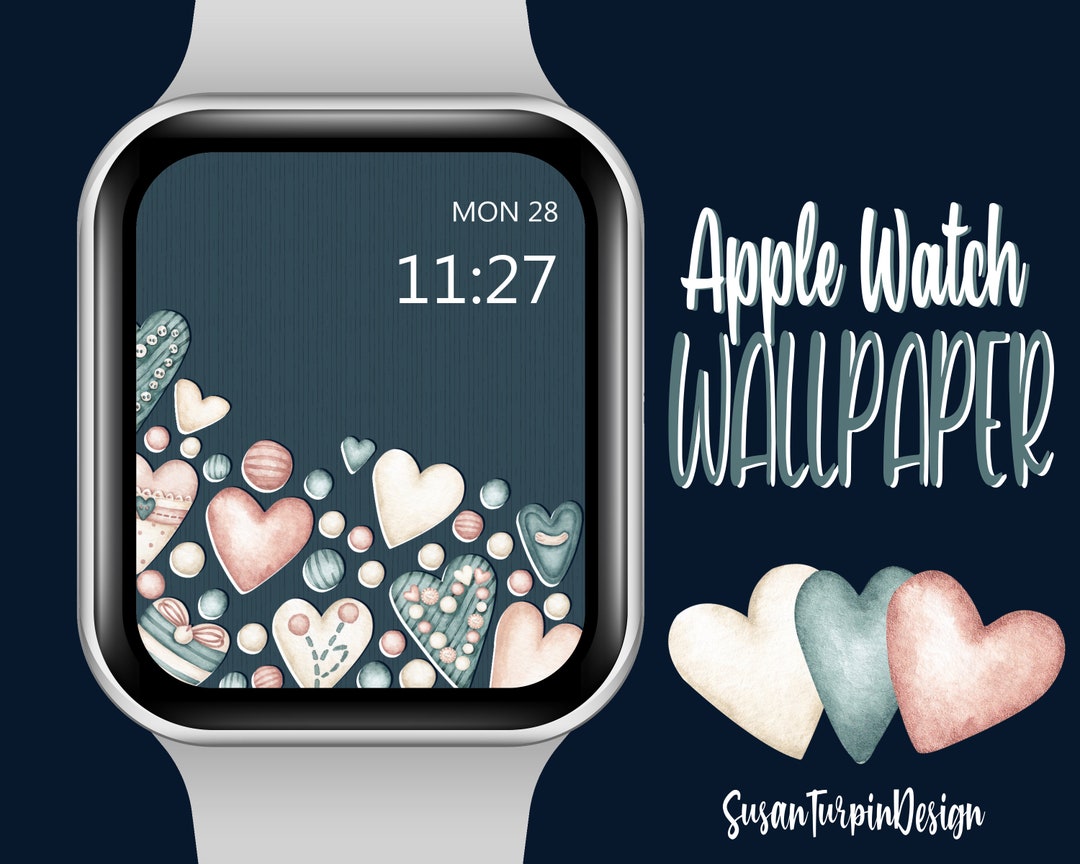 Valentine Apple Watch Face Wallpaper Hearts Apple Watch Face Etsy