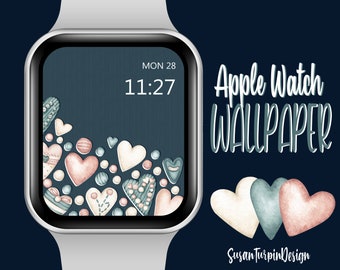 Valentine Hearts Apple Watch Wallpaper (Digital Download)