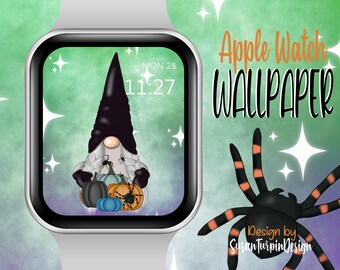 Halloween Gnome Witch Fond d'écran Apple Watch (Téléchargement numérique)