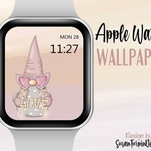 Cute Gnome Valentine Watch Face Wallpaper, Love Gnome Apple Watch Face, Gnome Watch face, Love Wallpaper, Wallpapers for Apple Watch Face