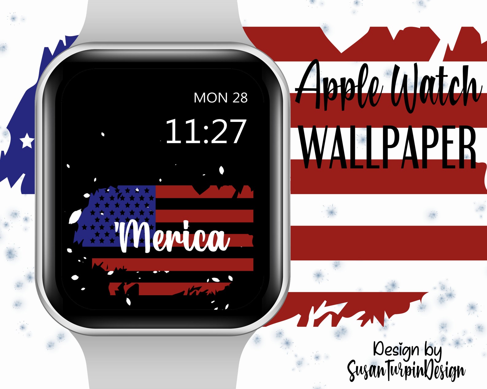 American Flag Apple Watch Face Wallpaper Apple Watch Face | Etsy