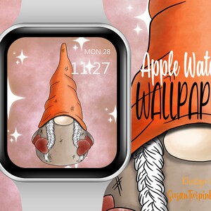 Thanksgiving Fall Gnome Apple Watch Face Wallpaper, Apple Watch Face, Watch face Image, Fall Wallpaper, Fall Wallpapers for Apple Watch Face