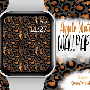 Leopardmönster med Apple Watch-urtavla (digital nedladdning)