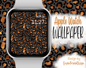 Leopard Print Apple Watch Face Wallpaper (Digital Download)