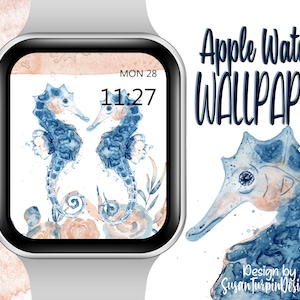 Apple Watch Face Seahorse Wallpaper, Ocean Apple Watch Face, Watch face Wallpaper, Wallpapers Apple Watch