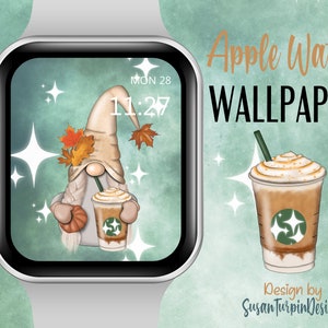Fall Thanksgiving Apple Watch Face Wallpaper, Gnome Apple Watch Face, Watch face Image, Fall Wallpaper, Wallpapers for Apple Watch Face