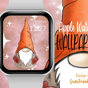 Thanksgiving Gnome Apple Watch Face Wallpaper, Apple Watch Face, Watch face Image, Fall Wallpaper, Fall Wallpapers for Apple Watch Face