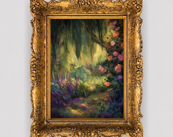 Camino del Jardín de la Bruja – Arte mural floral encantado (Descarga digital)