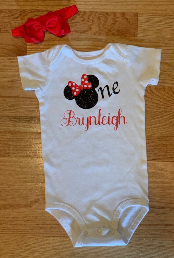 minnie mouse 1st birthday onesie