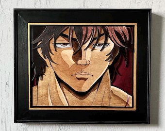 Arte en madera Baki Hanma