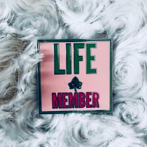 Life Mitglied Emaille Anstecknadel