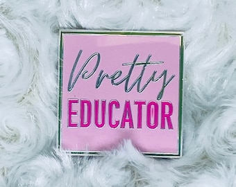 Pretty Educator Enamel Lapel Pin | AKA Teacher Gift | AKA Educator Gift
