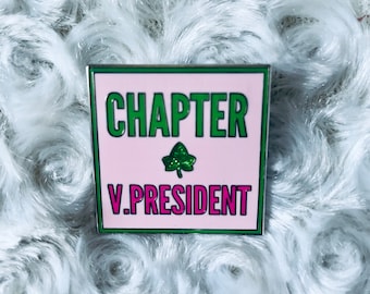 Pretty Chapter Vice President Enamel Lapel Pin