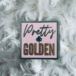 Pretty Golden Enamel Lapel Pin