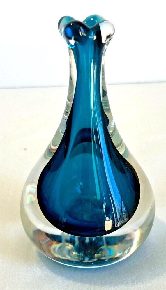 Vintage Mary Angus Teardrop Perfume Bottle in Blu… - image 1