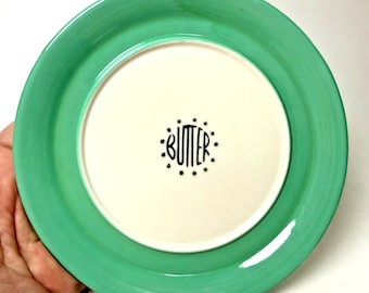 Anthropologie Brassica Butter Dish Mint Green Underplate ONLY Replacement Retro