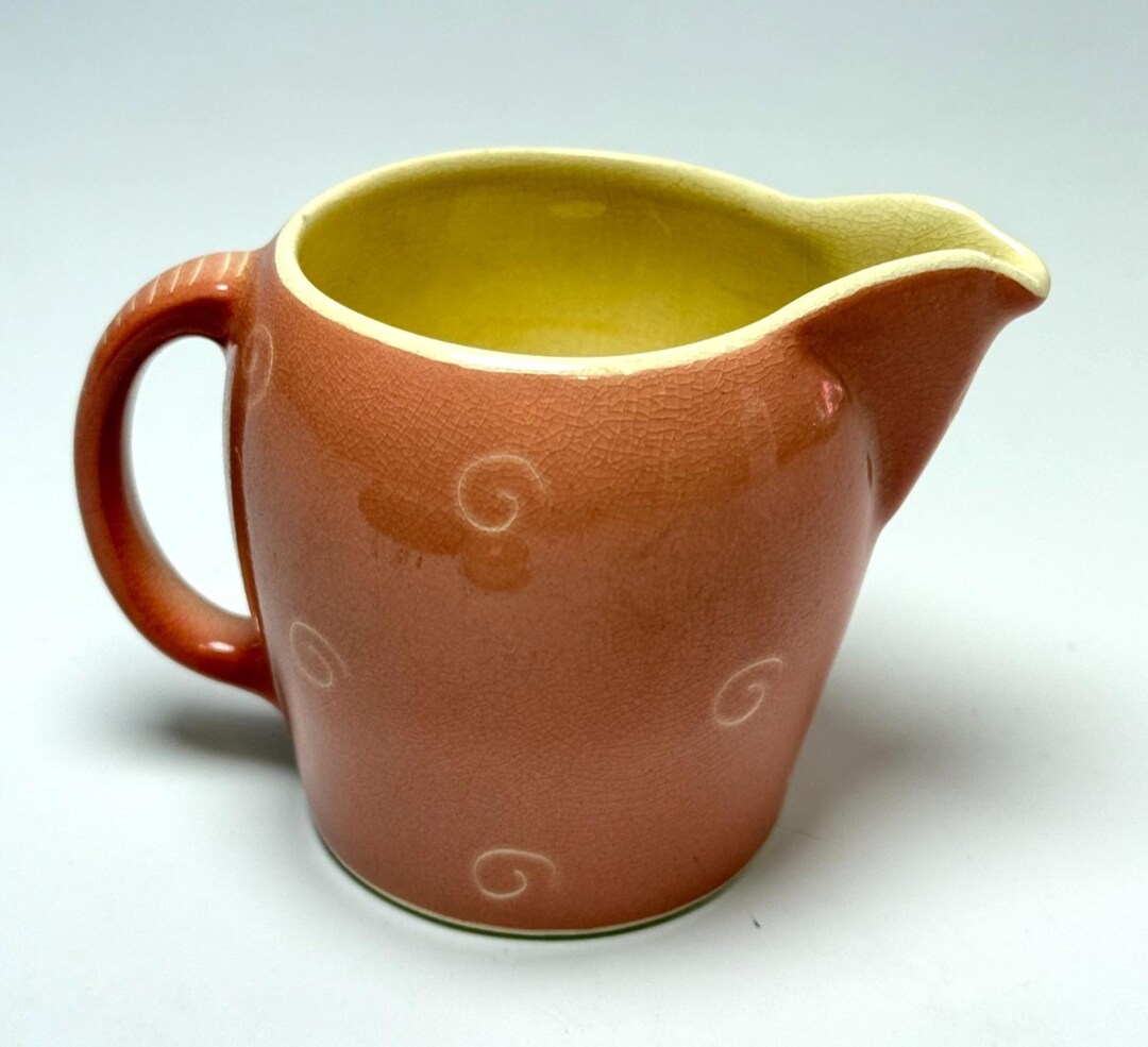 Vintage Susie Cooper Productions Pink Swirl Creamer Crown Works